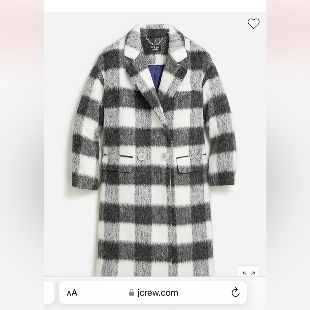 J. Crew Collection Italian Relaxed Brushed Topcoat - Picture 4 of 5